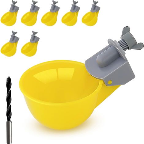 Hühnertränken (6er-Pack) – Automatische, auslaufsichere Tränke, fasst 50 % mehr Wasser, geeignet für Küken, Enten, Wachteln und Puten (1/5)