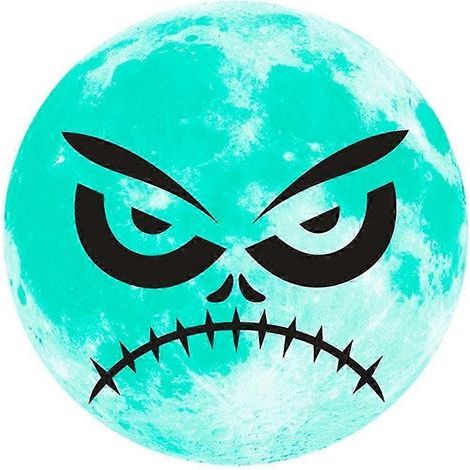 Sticker mural décoratif lumineux pour chambre d'enfant, décoration d'Halloween, adhésif pour plafond ou mur, porte, fenêtre, chambre, fête-grimace 1 (1/5)