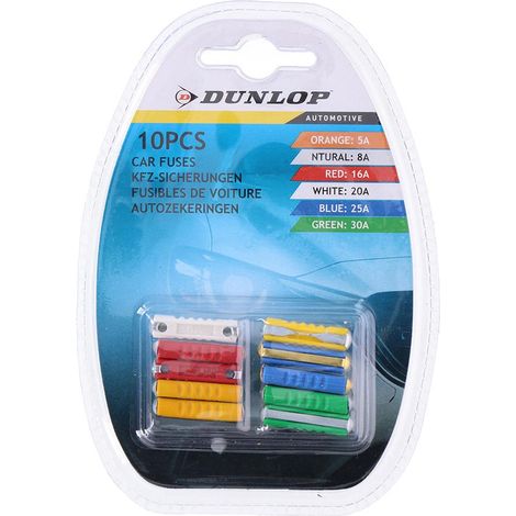 Set mit 10 verschiedenen Dunlop-Autosicherungen