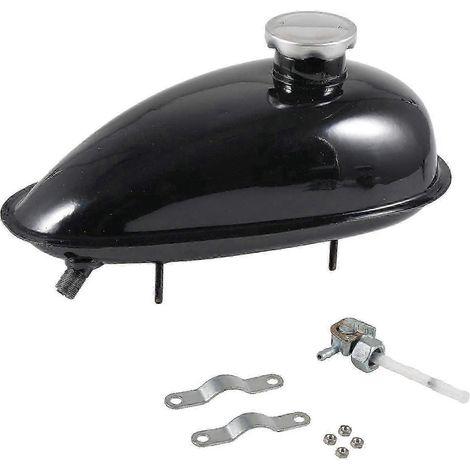 Réservoir de carburant de 2 litres pour motos et vélos motorisés, compatible avec les moteurs de 49 cc, 50 cc, 60 cc, 66 cc et 80 cc. (1/4)