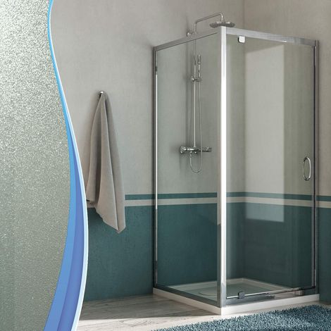 Box Doccia Angolare 70x75 cm 1 Anta Battente in Cristallo Opaco 6mm H185 Fosterberg Koge Duo (1/5)