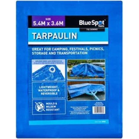 Blue Spot Tools Blue 5.4M x 3.6M Tarpaulin