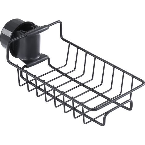 Porte Savon Sans Perçage, 2x Porte Shampoing Inox, Serviteur De Douche, Etagere, Noir, Porte Savon Barre Douche à Suspendre, Pour Tringle 18-27mm (1/4)