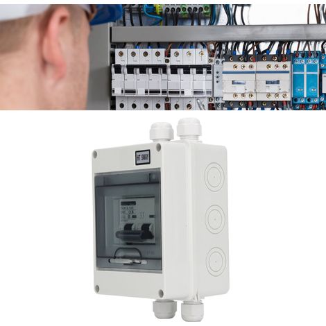 Disjoncteur miniature 2P, interrupteur sectionneur 1000V CC, disjoncteur miniature 80A CC pour systèmes photovoltaïques solaires, avec indice d'étanchéité IP65. (1/5)