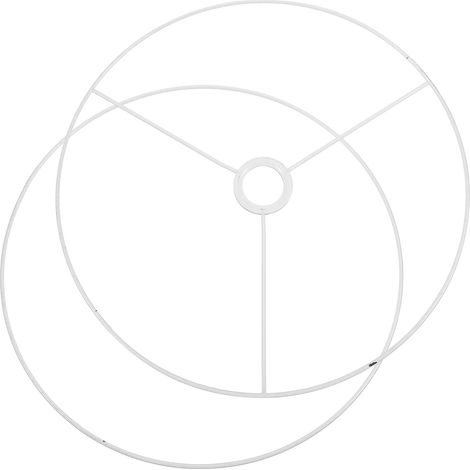 Cadre Abat-jour Vintage en Métal Blanc Bague E27, Résistance la Rouille et Installation Facile pour Lampes de Bureau et Divers Environnements (1/5)