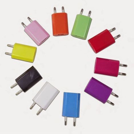 Trade Shop - 5V spina 1a USB-Adapter 1A Smartphone-Ladegerät Tablet Verschiedene Farben -