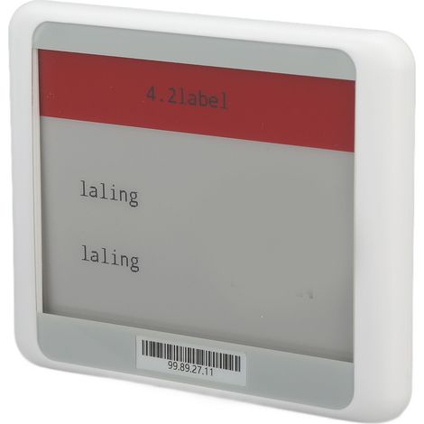 Étiquette électronique de rayon avec écran TFT de 4,2 pouces, connectivité Bluetooth, carte d'étiquette de prix, étiquette électronique portable, disponible en noir, blanc et rouge. (1/5)