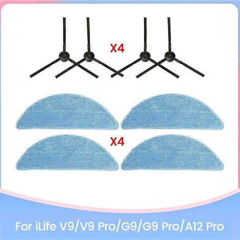 Pour V9/V9 Pro/G9/G9 Pro/A12 Pro pièce détachée Side Brosse and Lavable Microfiber Mopping Cloth (1/5)
