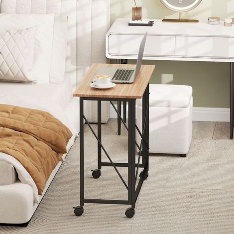 Escritorio compacto plegable con ruedas para casa roble OKMYHOME (1/5)
