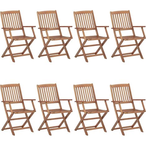 Maison Exclusive - Klappbare Gartenstühle 8 Stk. mit Kissen Massi