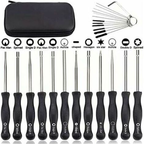 Ensemble de 12 outils de réglage carburateur et tournevis de réglage pour moteur 2 temps, compatible avec débroussailleuses, tronçonneuses et autres outils de jardin à essence (1/4)