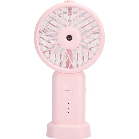 Ventilateur portable rechargeable, petit ventilateur humidificateur, mini USB, universel, rose, 178 x 92 x 40 mm (1/5)