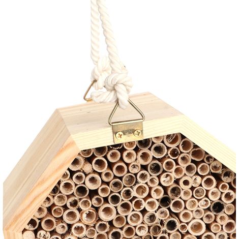 Insecte Maison Bois avec Sling - Candlenut - Refuge Hotel pour Abeilles, Nature Biodiversité, Décoration Garden Outdoor (1/5)