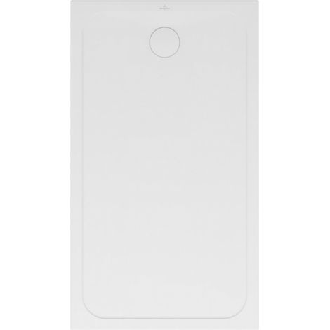 Villeroy & Boch – Receveur de douche antidérapant 140 x 80 cm – Céramique blanche – Installation à poser ou encastrer – Bonde centrée vendue séparément