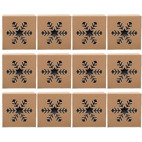 25 boîtes de Noël en papier kraft