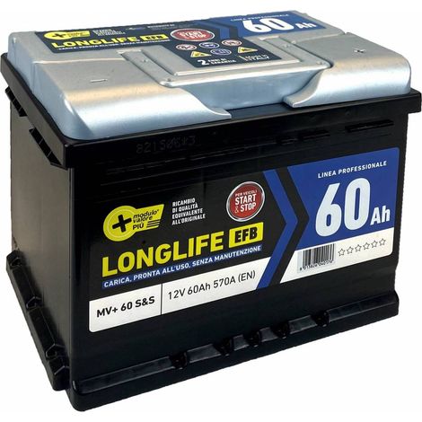 BATTERIA MV STARTSTOP 60AH 570A TECNOLOGIA EFB
