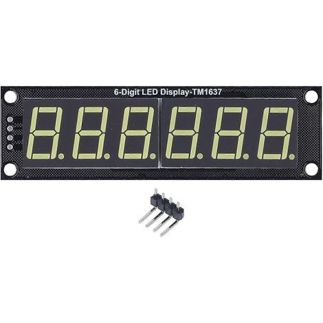 LED-Digitalanzeigemodul, 6-stellig, 7-Segment, Dezimalanzeige, weißes Licht