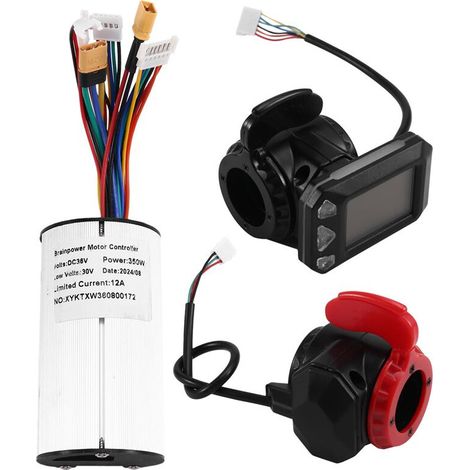 Kit controller per monopattino pieghevole 36V 350W, controller per monopattino elettrico con display LCD e set acceleratore e freno (36V)