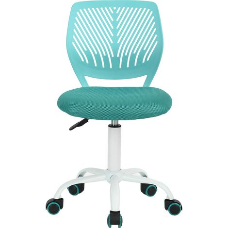 Colourful Chair, Siège D'ordinateur Moderne et Réglable, Chaise de Travail Pivotante sans Accoudoir, Salle D'étude pour Enfants, Chaise de Bureau à Domicile Chaise de Travail, Turquoise (1/5)