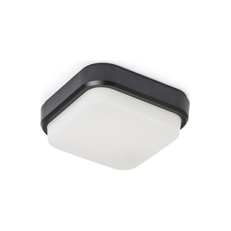 Plafoniera TARIS SQ 17 Applique / Plafoniera nero plastica 230V LED 8W IP54  3000K