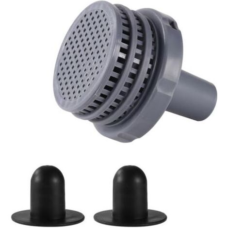 Connecteur Jet Piscine Compatible avec Intex 25022E, Crépine de la Vanne de Vidange pour Piscine avec 2pcs Bouchon Trou Filtre(Gris) (1/5)