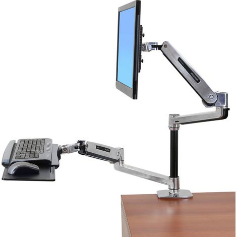 Ergotron WorkFit-LX Schreibtischhalterung Aluminium poliert
