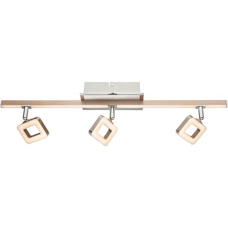 Faretto da soffitto spot bar Plafoniera LED mobile soggiorno, binario illuminato, cromo, 18W 1620lm 3000K, LxPxH 61.5x9x16 cm Globo 56112-3 (1/4)