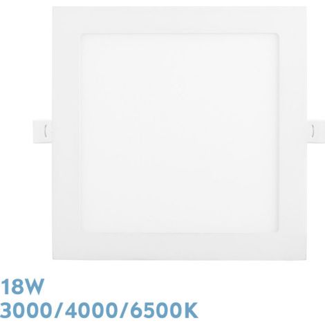 Abaco Einbau-Downlight 18 W, 3000–4000–6500 K, Weiß, 1620 lm, quadratisch, 1,3 x 22,5 x 22,5 cm, Schnitt 20 Tage