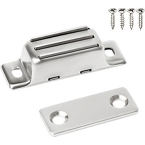 Ferme-porte Magnetique - Acier Inoxydable - Pour Portes De Meuble Coulissantes Et Battantes - 50 mm - Lot De 1 (1/5)