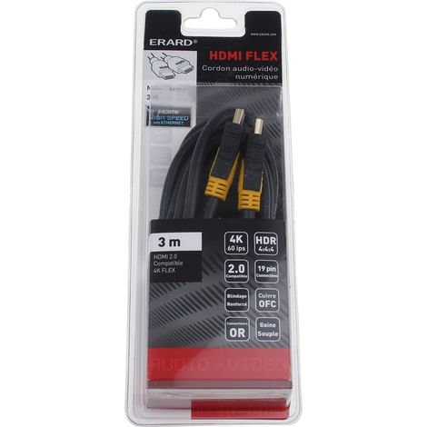 Erard - cable hdmi 4k flex-ultra hd-3m - 726831 - 3700117268313