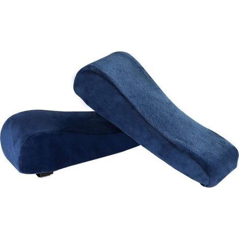 2 pcs Upgrade Coussin de coude, Coussin de Soutien de coude en Mousse à mémoire de Rebond Lent Couvre-Bras de Chaise de Jeu pour soulagement du coude - Taille 250x75x60/30mm(bleu) (1/5)