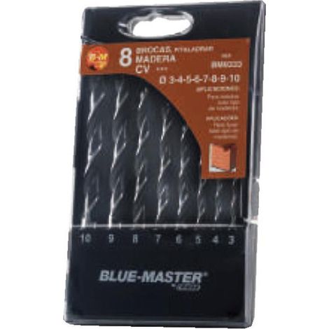 FPLUS blue master estuche broca madera m-hex.3-8 mm ref.9335