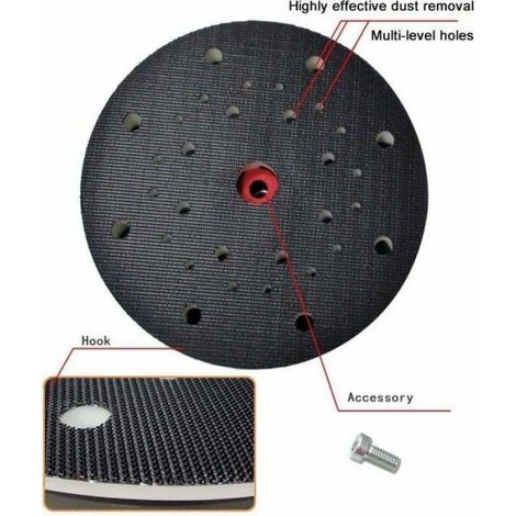 Plateau de ponçage orbital - - 150 mm - 8 trous - Compatible ETS 150, ETS EC 150, LEX 150, WTS 150/7 - Souple (1/4)
