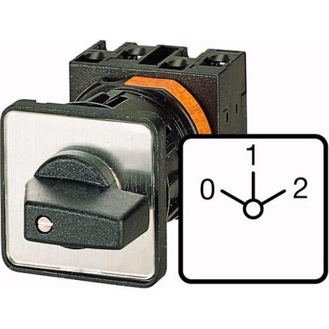 Inverseurs Contacts: 6 63 A plastron: 0-1-2 60° à accrochage encastré 000092288 EATON T5B-3-8451/E