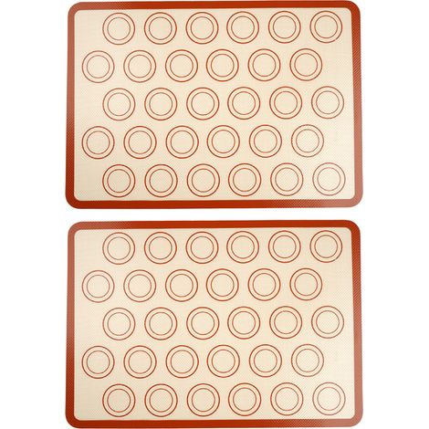 Lot de 2 Tapis de cuisson, Silicone antiadhésif, Rectangulaire, 42 x 29,5 cm, Pour four (1/5)