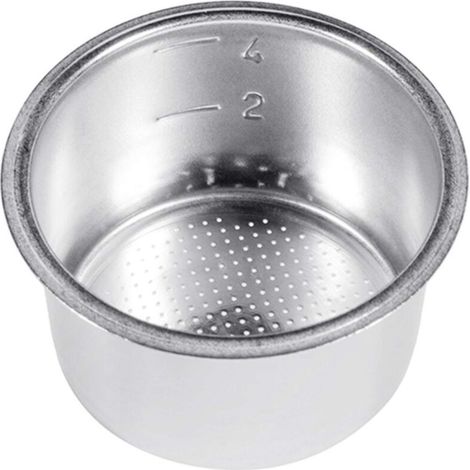 Filtre à expresso double paroi en acier inoxydable de 51 mm, accessoire réutilisable pour machine à café, durable et facile à nettoyer, compatible avec la plupart des machines à café. (1/5)