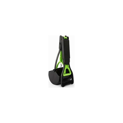 Recogedor de excrementos para perros, plegable, fabricado con material irrompible y equipado con un resorte resistente, apto para césped y caminos de grava. - Crezuo