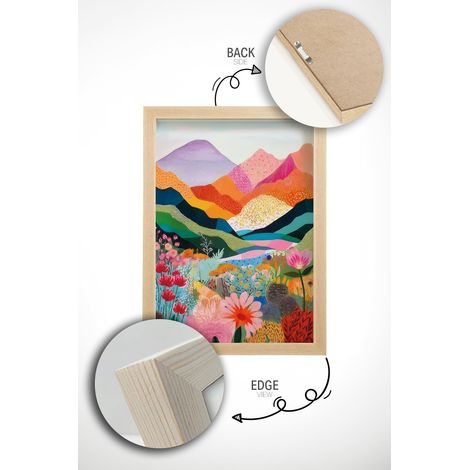 Arte de pared de MDF con marco Painting Multicolor (1/3)
