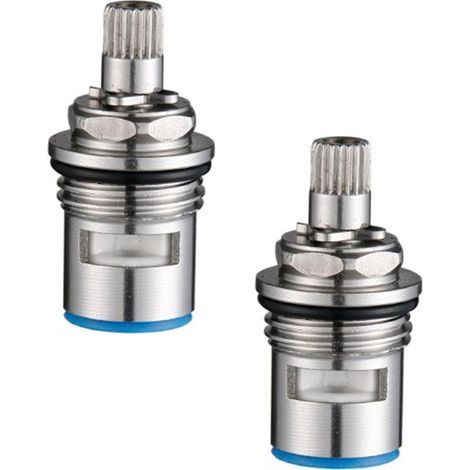 2 Pièces Cartouche de Rechange pour Robinet en Céramique, Disques Ceramique, Soupape de Remplacement de Filtre Intérieur, Robinet de Robinet en Acier Inoxydable, Robinet Cartouches (1/5)