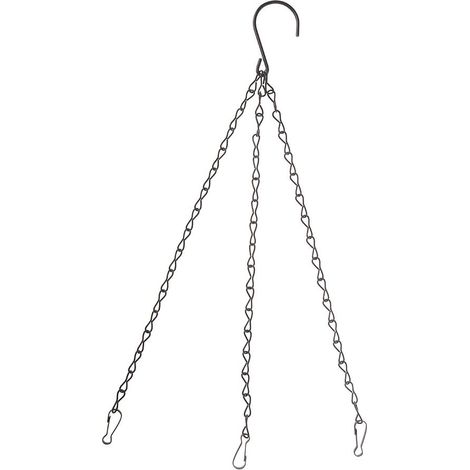 Chaîne à 3 points pour pots de fleurs, suspension paniers, robuste, connecteur plantes (1/5)
