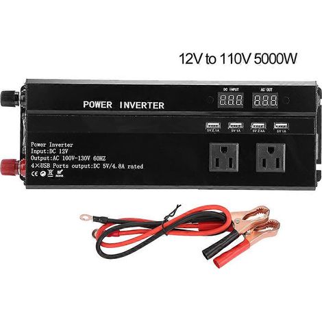 12V/24V zu schwarzem Solarspannungswandler für Autos, hohe Leistung 3000W/4000W/5000W, Hochleistungs-Wechselrichter. (1/5)