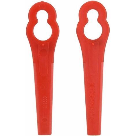 100 lame di ricambio per decespugliatore in plastica rossa 105mm (1/2)