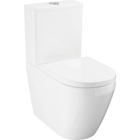 Inodoro de pie sin borde GROHE Euro Ceramic 2.0 con asiento de cierre suave.
