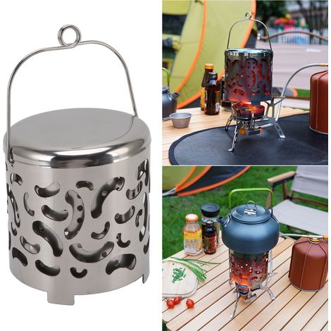 Mini chauffage d'extérieur en acier inoxydable, chauffage de camping automne/hiver, housse chauffante multifonctionnelle portable (1/5)
