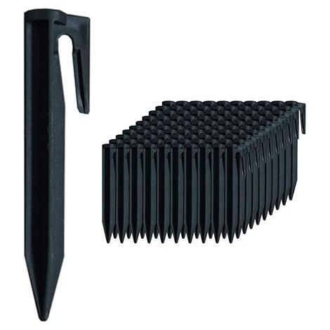 Piquets de Fixation pour câbles périphériques Tondeuse Robot, Set de 100 Sardines de Fixation, Accessoires pour Tondeuses à Gazon Robot, Compatible avec Husqvarna Gardena Worx Bosch (1/5)