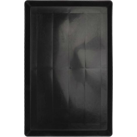 Kunststoff-Bodenschale für Haustierkäfige (Katze, Hund, Kaninchen) – Käfigzubehör – 43,00 x 32,50 x 2,50 cm – Schwarz (1/3)