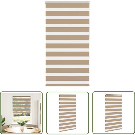 vidaXL Zebrarollo Sandbraun 90x150 cm Stoffbreite 85,9 cm Polyester (1/5)