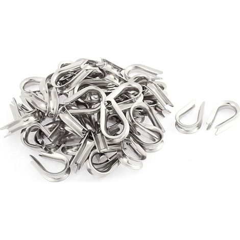 Edelstahl 5mm Drahtseil Kabel Fingerlinge Matériel gréement 50pcs (e77ed01211c91a574ddff459a3281e6c)