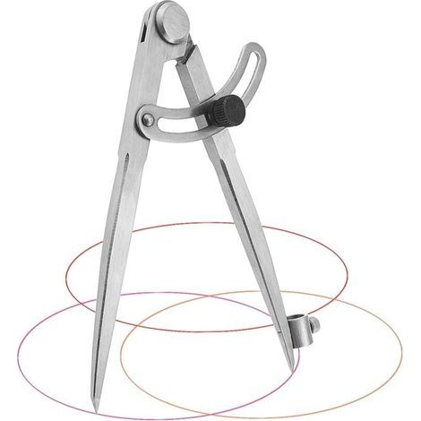 Compas Menuisier 20 cm Compas Menuisier Professionnel en Acier au carbone Compas Grand Diamètre pour Cercles de Dessin. Menuiserie. Travail Du Métal et Travail Du Cuir (1/5)