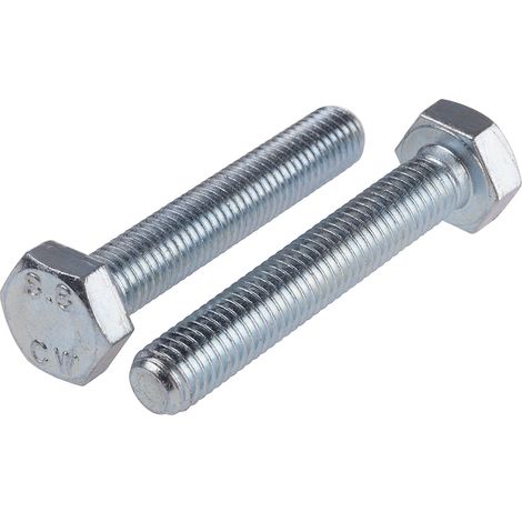 Vis à tête hexagonale, Acier Passivé, zinc, M10 x 60mm ( Prix pour Sachet de 25 )
